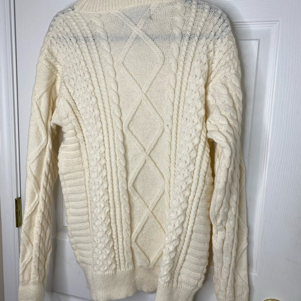 Aelfric Eden Cream Cable Knit Sweater Large - Picture 7 of 11